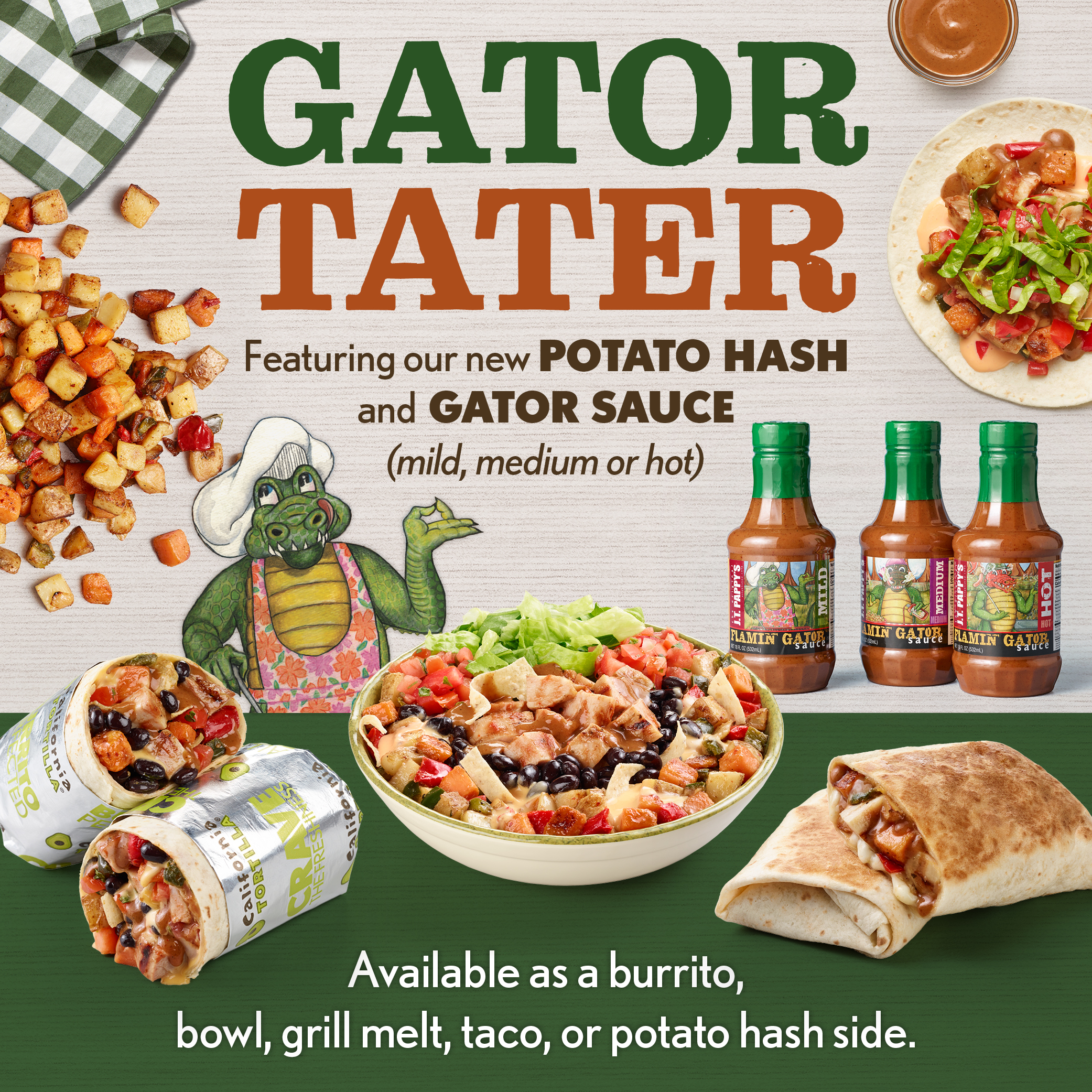 California Tortilla Launches New Gator Tater Lineup